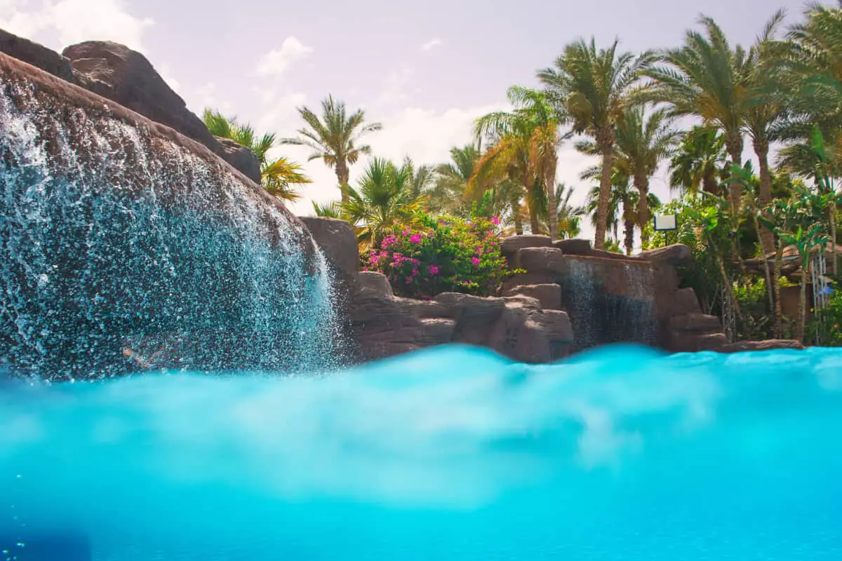 pool waterfall